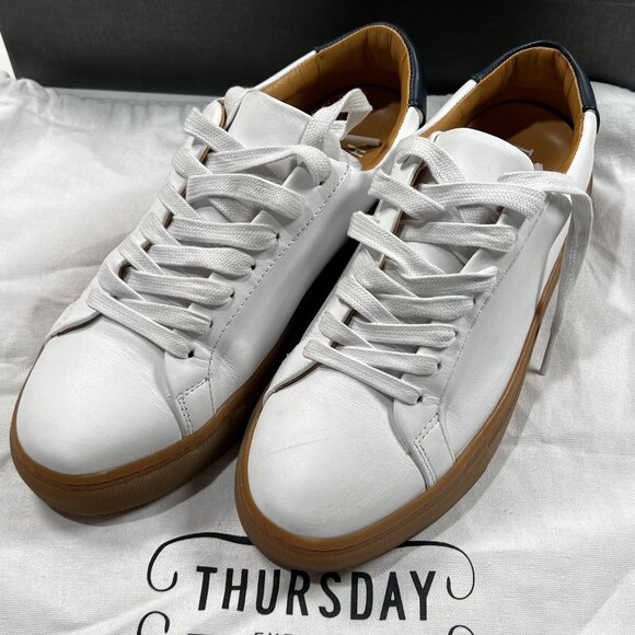 Thursday Boot Co Legacy Sneakers Mens 6 White / Gum Soles + Shoe Bag Excellent - Picture 1 of 10